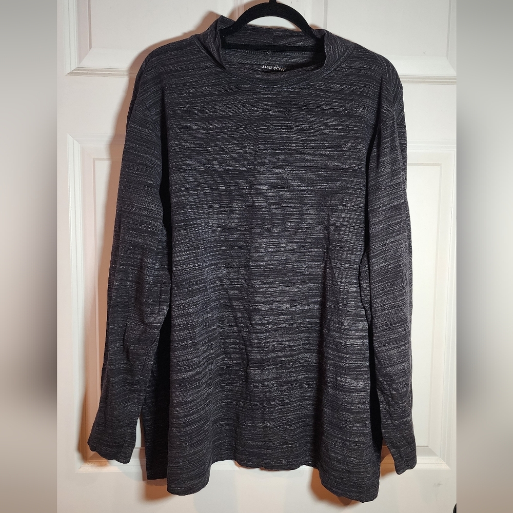 Croft & Barrow Dark Gray Long Sleeve Turtleneck Top 3X